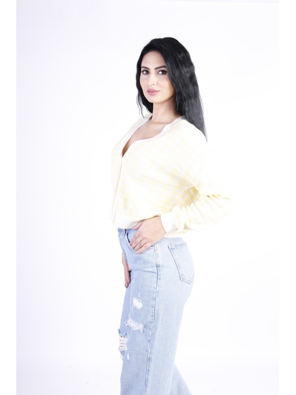Cardigan dama Only Vega galben