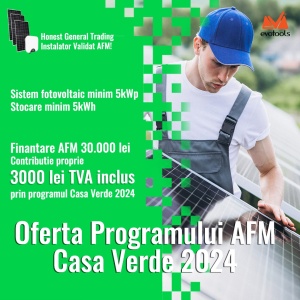 Sisteme fotovoltaice prin Programul AFM Casa verde 2024