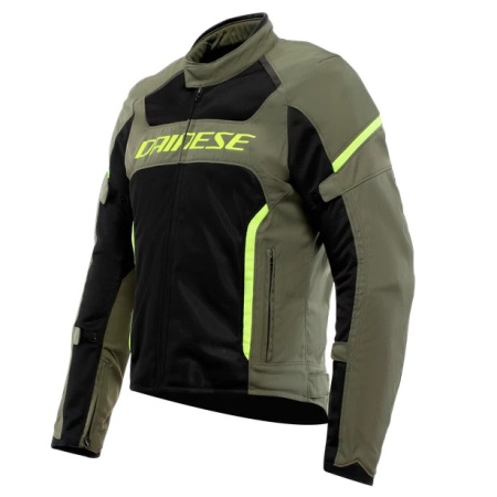 GEACĂ DAINESE AIR FRAME 3 TEX JACKET - ARMY GREEN/BLACK/FLUO YELLOW
