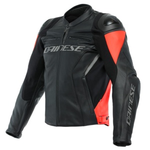 GEACĂ DE PIELE DAINESE RACING 4 NEGRU-ROȘU - Img 1