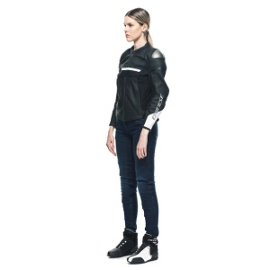 GEACĂ DE PIELE DAINESE RAPIDA LADY LEATHER JACKET - BLACK-MATT/BLACK-MATT/WHITE - Img 4