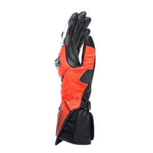 MĂNUȘI PIELE LUNGI DAINESE CARBON 4 - BLACK/FLUO-RED/WHITE - Img 2
