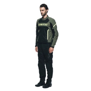 GEACĂ DAINESE AIR FRAME 3 TEX JACKET - ARMY GREEN/BLACK/FLUO YELLOW - Img 3