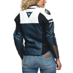 GEACĂ DE PIELE DAINESE RAPIDA LADY LEATHER JACKET - BLACK-IRIS/WHITE/TIBETAN-PLATINUM - Img 7