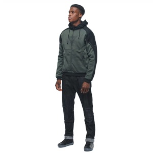 HANORAC DAINESE DAEMON-X SAFETY HOODIE FULL ZIP - GREEN/BLACK - Img 4