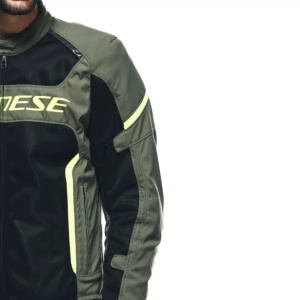 GEACĂ DAINESE AIR FRAME 3 TEX JACKET - ARMY GREEN/BLACK/FLUO YELLOW - Img 4