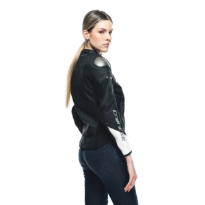 GEACĂ DE PIELE DAINESE RAPIDA LADY LEATHER JACKET - BLACK-MATT/BLACK-MATT/WHITE - Img 6