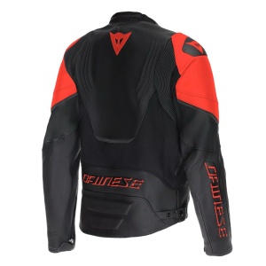 GEACĂ DAINESE DE PIELE RACING 5 - BLACK/BLACK/RED-FLUO - Img 3