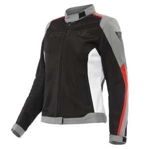 GEACĂ DAINESE HYDRAFLUX 2 AIR LADY D-DRY® JACKET - BLACK/CHARCOAL-GRAY/LAVA-RED - Img 1