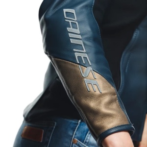 GEACĂ DE PIELE DAINESE RAPIDA LADY LEATHER JACKET - BLACK-IRIS/WHITE/TIBETAN-PLATINUM - Img 9