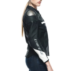GEACĂ DE PIELE DAINESE RAPIDA LADY LEATHER JACKET - BLACK-MATT/BLACK-MATT/WHITE - Img 7