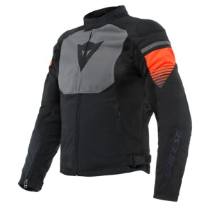 GEACĂ DAINESE AIR FAST TEX JACKET - BLACK/GRAY/FLUO-RED - Img 1