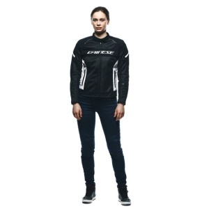 GEACĂ DAINESE AIR FRAME 3 TEX JACKET WMN - BLACK/WHITE/WHITE - Img 2