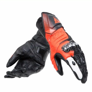 MĂNUȘI PIELE LUNGI DAINESE CARBON 4 - BLACK/FLUO-RED/WHITE - Img 5