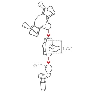 RAM® X-Grip® Phone Holder with Motorcycle Fork Stem Base - Img 7