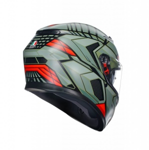 CASCĂ AGV K3 E2205 MPLK DECEPT MATT BLACK/GREEN/RED - Img 3