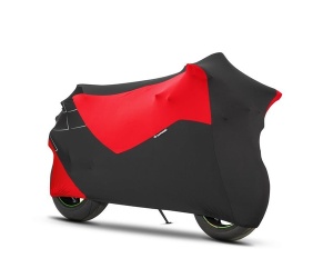 HUSĂ PENTRU MOTOCICLETĂ KAWASAKI SUPER STRETCH - BLACK/RED - Img 1
