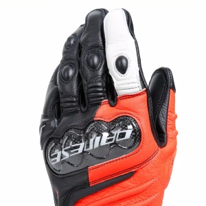 MĂNUȘI PIELE LUNGI DAINESE CARBON 4 - BLACK/FLUO-RED/WHITE - Img 6