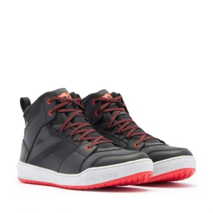 PANTOFI SPORT DAINESE SUBURB D-WP SHOES - BLACK/WHITE/RED-LAVA - Img 1