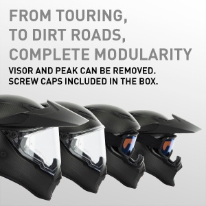 CASCĂ AGV AX9 E2205 MULTI MPLK PACIFIC ROAD MATT BLK/WH/RED - Img 9