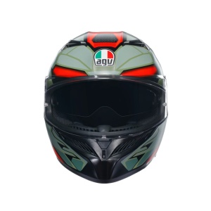 CASCĂ AGV K3 E2205 MPLK DECEPT MATT BLACK/GREEN/RED - Img 5