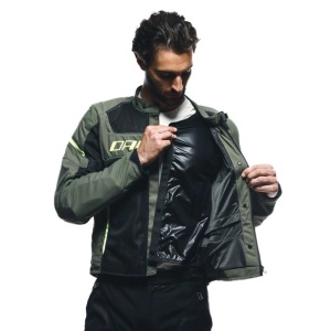 GEACĂ DAINESE AIR FRAME 3 TEX JACKET - ARMY GREEN/BLACK/FLUO YELLOW - Img 9