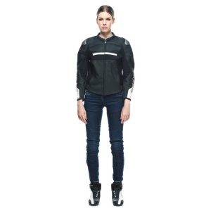 GEACĂ DE PIELE DAINESE RAPIDA LADY LEATHER JACKET - BLACK-MATT/BLACK-MATT/WHITE - Img 2