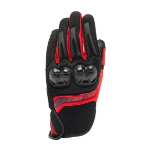 MĂNUȘI DAINESE MIG 3 AIR TEX - BLACK/RED-LAVA - Img 1