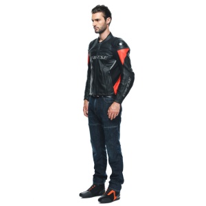GEACĂ DE PIELE DAINESE RACING 4 NEGRU-ROȘU - Img 2