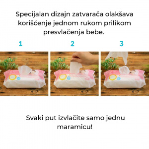 LEC 99% WATER vlažne maramice za ruke i usta 80 kom 3P - Img 3
