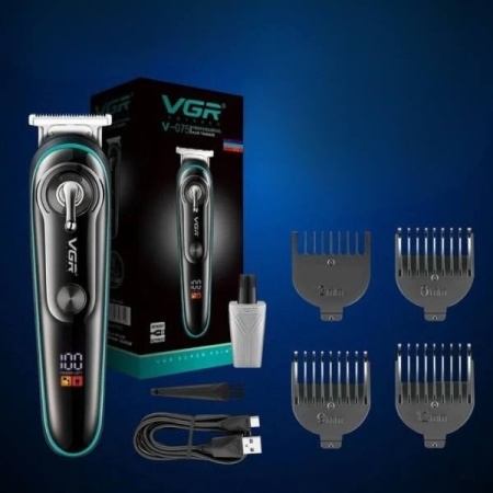 Aparat de tuns parul profesional, display LED baterie, acumulator reincarcabil, 4 marimi, 4 viteze, Negru, ADV075 - Img 5