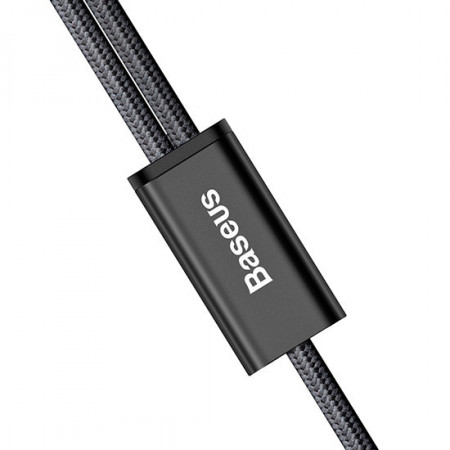 Baseus cablu Rapid 2 in 1 - USB to Micro USB, Lightning - 3A 1.2 metru (CAML-SU01)Negru - Img 2