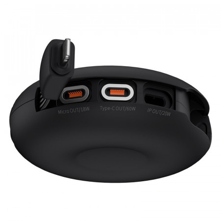 Baseus Cablu Zinc Magnetic 3 in 1 - Tip C to Micro USB, Lightning, Tip C - 20W 1 metre (CAMLC-01) Negru - Img 2