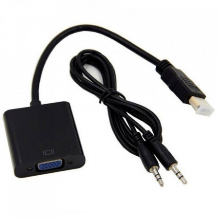 Convertor HDMI la VGA, cu conversie audio, PMHOLM06053