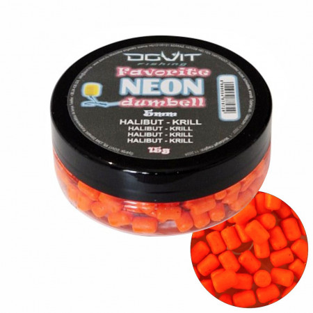 FAVORITE DUMBELL WAFTERS NEON 5MM - HALIBUT CU KRILL