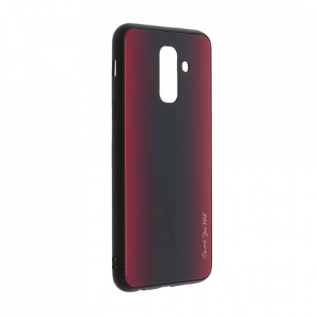 Husa pentru Samsung Galaxy A6 PLUS (2018) - Husa Pro Shield Sticla Rosu cu Efect Gradient - Img 2