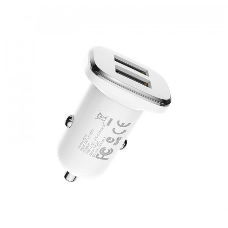 Incarcator auto Borofone BZ12 Lasting Power - 2XUSB - 2.4A, Alb, ŁAD001439 - Img 6