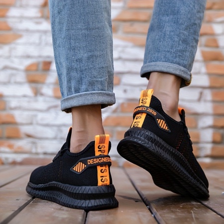 Pantofi de siguranță sport cu vârf din oțel – model negru cu accente de culoare, TMTP123137 - Img 8