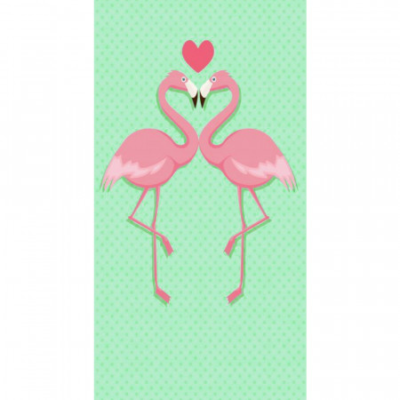 Prosop plaja 150 x 70 cm Flamingo Love, PMREC45WZ63