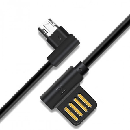 REMAX cablu Axe RC-083m - USB to Micro USB - angled 1.8 metru Alb