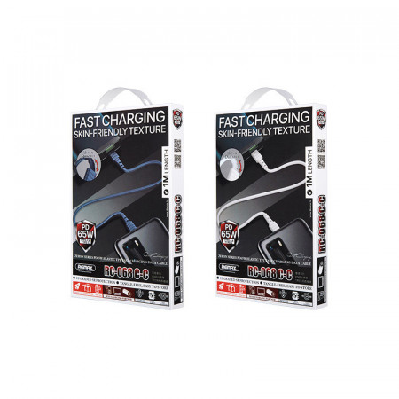 REMAX Cablu Zeron RC-068 - Tip C to Tip C - 65W 1 metru Albastru - Img 2