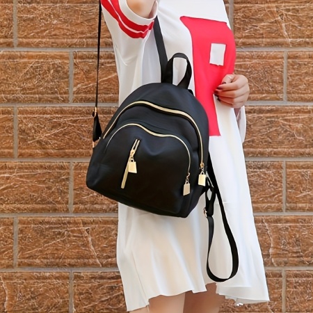Rucsac Negru Minimalist si Stilat pentru Femei, TMHU1862437 - Img 6