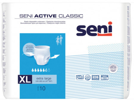 Scutece adulti Seni Active Classic , tip chilot, Extra Large, 10 buc