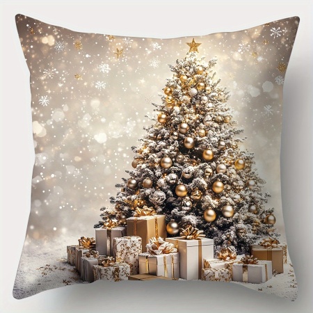 Set 4 Huse Decorative pentru Perne – Design de Craciun, 45x45 cm, TMDQ449287 - Img 2