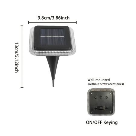 Set 4 lămpi solare LED pătrate pentru sol – Iluminat decorativ de exterior, TMJR604032 - Img 5