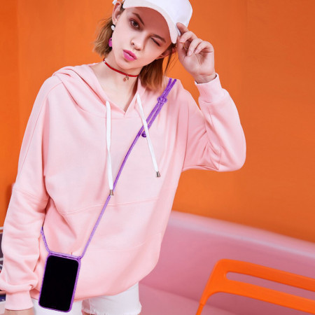 STRAP Silicone Husa pentru Iphone 11 Pro Roz - Img 3