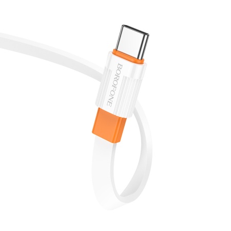 Borofone Cable BX89 Union - USB to Type C - 3A 1 metre white-orange - Img 2