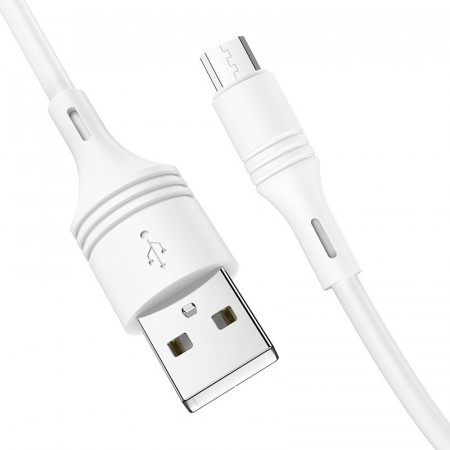 Borofone Cablu BX43 CoolJoy - USB to Micro USB - 2,4A 1 metre alb