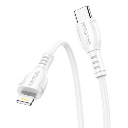Cablu Borofone BX51 Triumph - Tip C to Lightning - 2,4A 1 metru white