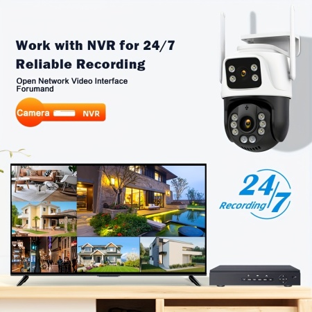 Cameră de supraveghere WiFi 4K – 8MP cu lentile duble și viziune nocturnă inteligentă, TMAV35371 - Img 5